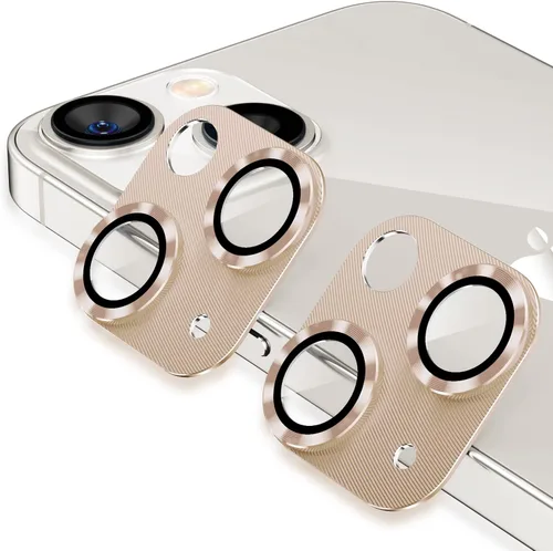 Korecase Paquete de 2 protectores de cámara compatibles con iPhone 14/iPhone 14 Plus, vidrio templado 9H, antiarañazos, polvo, fuerte adherencia,